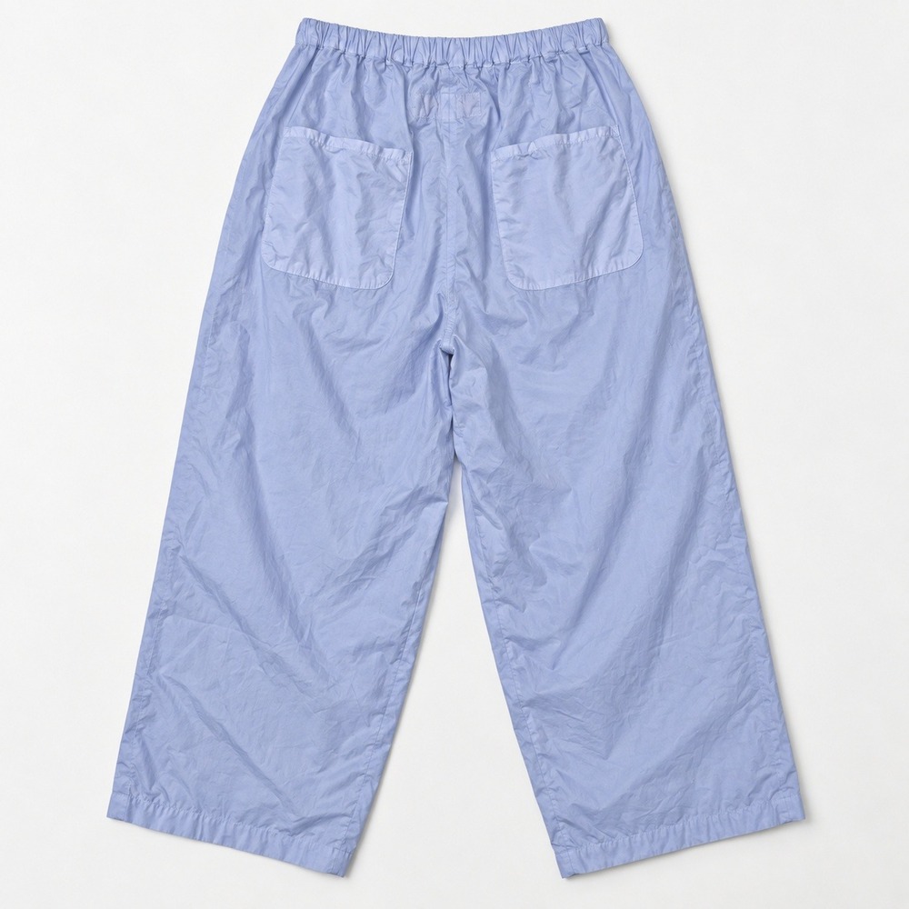 Manuelle Guibal Paris Pants Blue Cotton Wide Leg Elastic Waist France Sz S - Picture 5 of 8